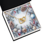 Christmas Background 080 - 18K Yellow Gold Finish Interlocking Hearts Necklace