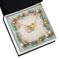 Christmas Background 001 - 18K Yellow Gold Finish Interlocking Hearts Necklace