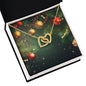 Christmas Background 120 - 18K Yellow Gold Finish Interlocking Hearts Necklace