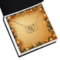 Christmas Background 032 - 18K Yellow Gold Finish Interlocking Hearts Necklace
