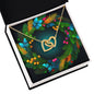 Christmas Background 122 - 18K Yellow Gold Finish Interlocking Hearts Necklace
