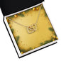 Christmas Background 056 - 18K Yellow Gold Finish Interlocking Hearts Necklace