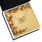 Christmas Background 059 - 18K Yellow Gold Finish Interlocking Hearts Necklace