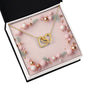 Christmas Background 026 - 18K Yellow Gold Finish Interlocking Hearts Necklace