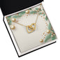 Christmas Background 063 - 18K Yellow Gold Finish Interlocking Hearts Necklace