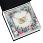 Christmas Background 093 - 18K Yellow Gold Finish Interlocking Hearts Necklace