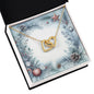 Christmas Background 073 - 18K Yellow Gold Finish Interlocking Hearts Necklace