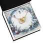 Christmas Background 090 - 18K Yellow Gold Finish Interlocking Hearts Necklace