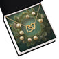 Christmas Background 104 - 18K Yellow Gold Finish Interlocking Hearts Necklace