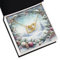 Christmas Background 086 - 18K Yellow Gold Finish Interlocking Hearts Necklace