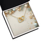 Christmas Background 041 - 18K Yellow Gold Finish Interlocking Hearts Necklace