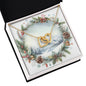Christmas Background 083 - 18K Yellow Gold Finish Interlocking Hearts Necklace