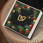 Christmas Background 125 - 18K Yellow Gold Finish Interlocking Hearts Necklace