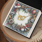 Christmas Background 076 - 18K Yellow Gold Finish Interlocking Hearts Necklace