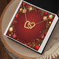 Christmas Background 034 - 18K Yellow Gold Finish Interlocking Hearts Necklace