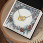 Christmas Background 085 - 18K Yellow Gold Finish Interlocking Hearts Necklace
