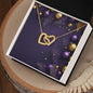 Christmas Background 029 - 18K Yellow Gold Finish Interlocking Hearts Necklace