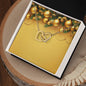 Christmas Background 015 - 18K Yellow Gold Finish Interlocking Hearts Necklace