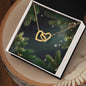 Christmas Background 112 - 18K Yellow Gold Finish Interlocking Hearts Necklace