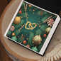 Christmas Background 129 - 18K Yellow Gold Finish Interlocking Hearts Necklace