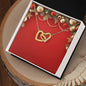 Christmas Background 013 - 18K Yellow Gold Finish Interlocking Hearts Necklace
