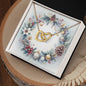 Christmas Background 075 - 18K Yellow Gold Finish Interlocking Hearts Necklace