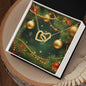 Christmas Background 116 - 18K Yellow Gold Finish Interlocking Hearts Necklace