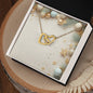 Christmas Background 041 - 18K Yellow Gold Finish Interlocking Hearts Necklace