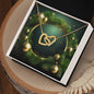 Christmas Background 101 - 18K Yellow Gold Finish Interlocking Hearts Necklace