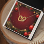 Christmas Background 036 - 18K Yellow Gold Finish Interlocking Hearts Necklace