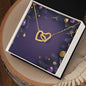 Christmas Background 065 - 18K Yellow Gold Finish Interlocking Hearts Necklace