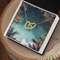 Christmas Background 124 - 18K Yellow Gold Finish Interlocking Hearts Necklace