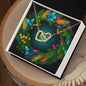 Christmas Background 122 - 18K Yellow Gold Finish Interlocking Hearts Necklace