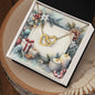 Christmas Background 078 - 18K Yellow Gold Finish Interlocking Hearts Necklace