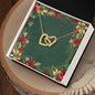 Christmas Background 068 - 18K Yellow Gold Finish Interlocking Hearts Necklace