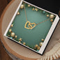 Christmas Background 044 - 18K Yellow Gold Finish Interlocking Hearts Necklace