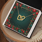 Christmas Background 070 - 18K Yellow Gold Finish Interlocking Hearts Necklace