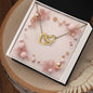 Christmas Background 055 - 18K Yellow Gold Finish Interlocking Hearts Necklace
