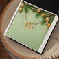 Christmas Background 028 - 18K Yellow Gold Finish Interlocking Hearts Necklace