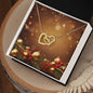 Christmas Background 057 - 18K Yellow Gold Finish Interlocking Hearts Necklace