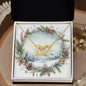 Christmas Background 083 - 18K Yellow Gold Finish Interlocking Hearts Necklace