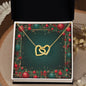Christmas Background 070 - 18K Yellow Gold Finish Interlocking Hearts Necklace