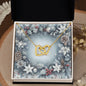 Christmas Background 089 - 18K Yellow Gold Finish Interlocking Hearts Necklace