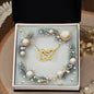 Christmas Background 049 - 18K Yellow Gold Finish Interlocking Hearts Necklace