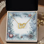 Christmas Background 073 - 18K Yellow Gold Finish Interlocking Hearts Necklace