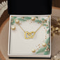 Christmas Background 063 - 18K Yellow Gold Finish Interlocking Hearts Necklace