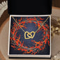 Christmas Background 121 - 18K Yellow Gold Finish Interlocking Hearts Necklace