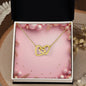 Christmas Background 005 - 18K Yellow Gold Finish Interlocking Hearts Necklace
