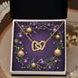 Christmas Background 023 - 18K Yellow Gold Finish Interlocking Hearts Necklace