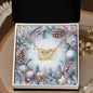 Christmas Background 080 - 18K Yellow Gold Finish Interlocking Hearts Necklace